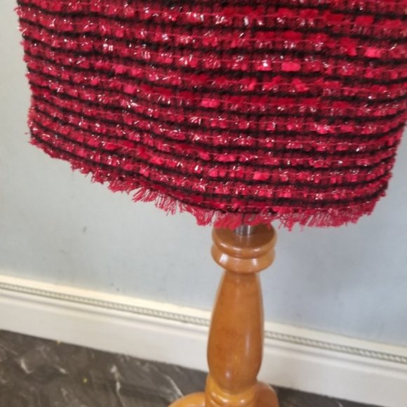 NWT ANN TAYLOR Fringe tweed shift sleeveless dress women's size 2 Petite (F5) - Picture 8 of 8